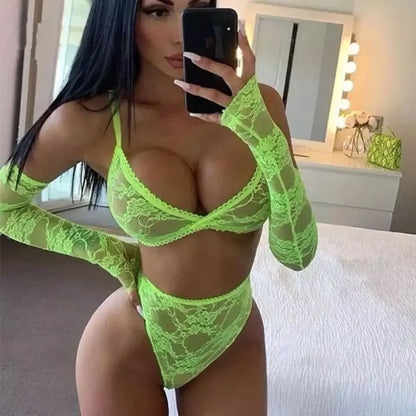 See-Through My Flowers Lingerie