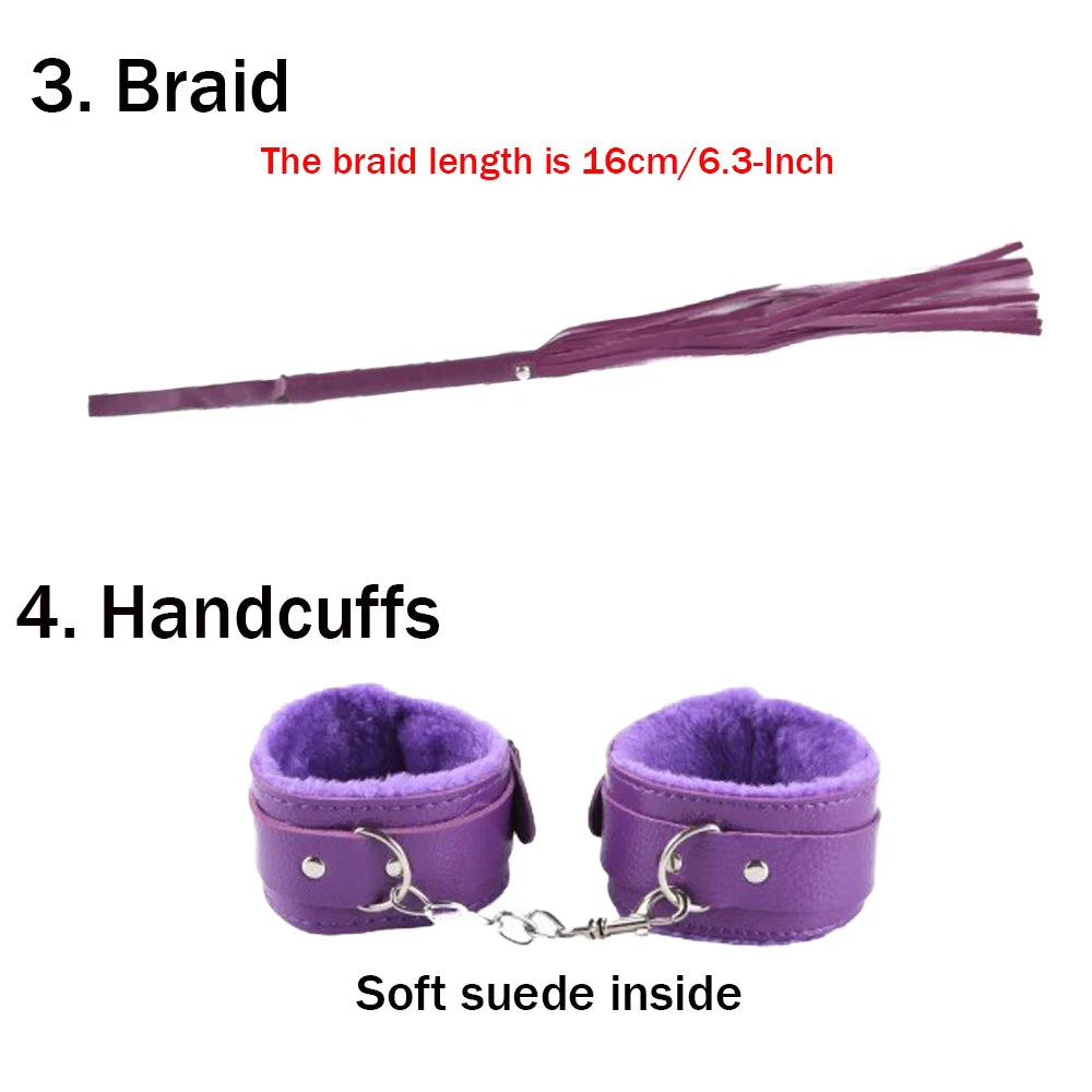 10Pcs Purple Bondage Kit