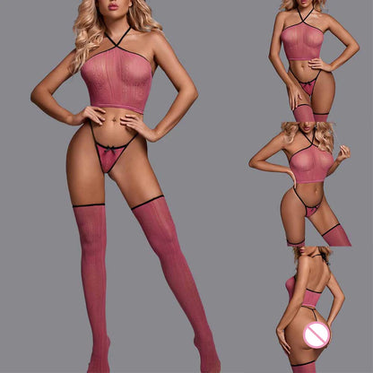 “Come get me” Lingerie Three-Piece Set