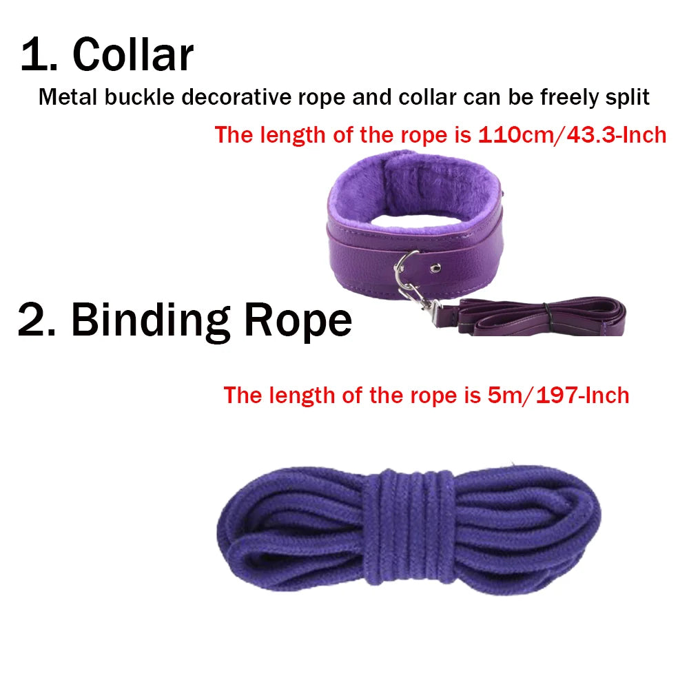 10Pcs Purple Bondage Kit