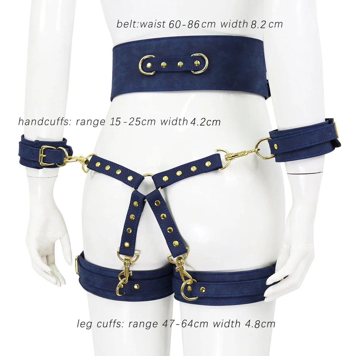 Bondage Set Restraint Collar & Cuffs & Waistband