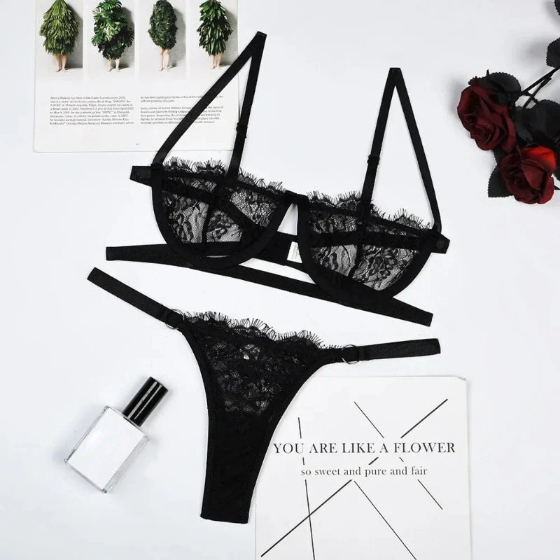 Transparent 2 piece Lingerie