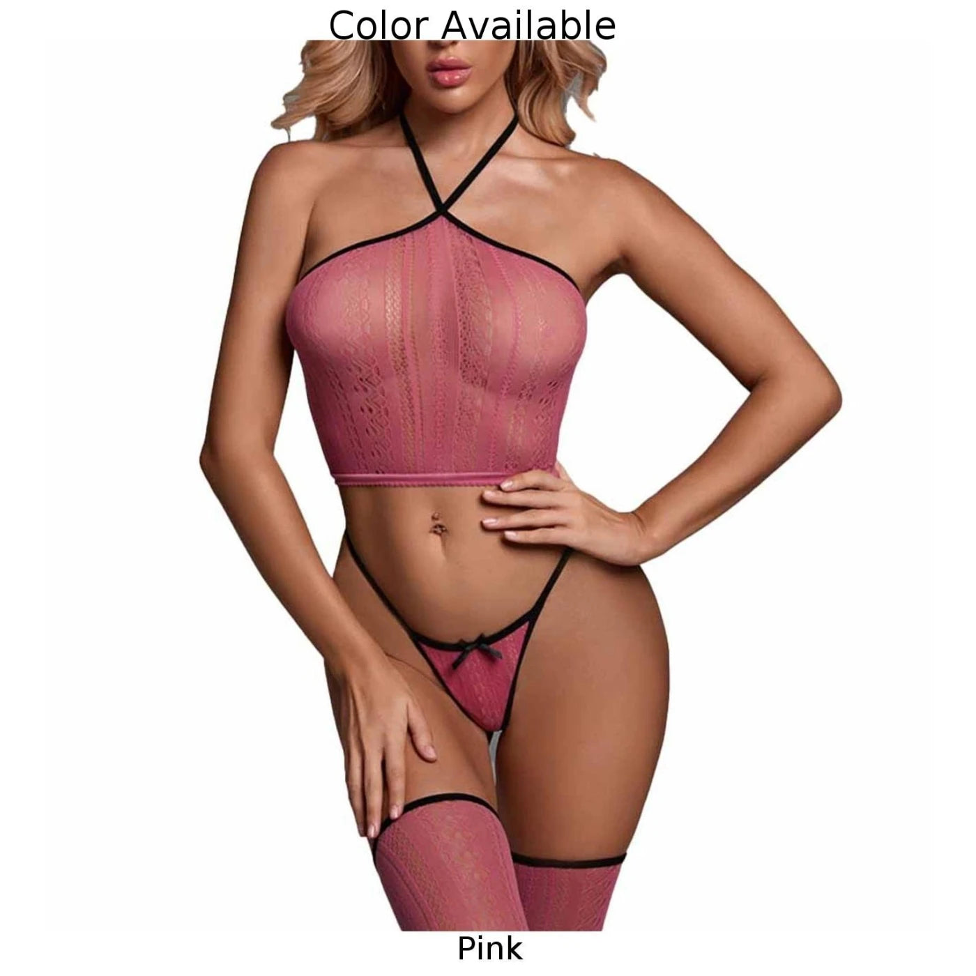 “Come get me” Lingerie Three-Piece Set