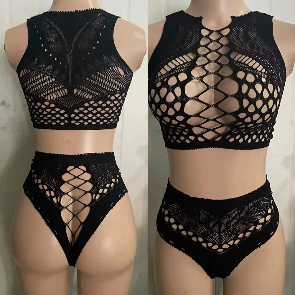 Fishnet Lingerie Set